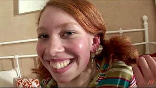 [Blowjob, Cunnilingus, Shaved Pussy Hair] Redheaded Doll Gets Her Muff Pumped Fucked