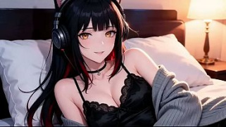 [And Have, Difficult Pose, Huge Boobs 3D] A Sexy Girl With Black And Red Hair Performing An Extremely Difficult Pose Perfect Oral Sex Deep Throat You