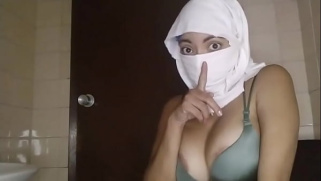 [Muslim Wife, Slut Masturbates Squirting, Wife] Real Horny Arab Muslim Islam Wife Slut Masturbates Squirting Pussy Silently While Husband Away