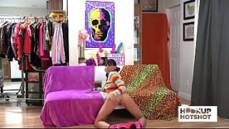 [Lovely, Miniskirt, Small Tits] BTS Lovely Vera King Gets Interviewed And Teased Backstage