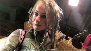 [Anal, Butt Plug, Horny Alternative Tattooed] Horny Alternative Tattooed Girl Shows Her Sex Toys With Ass Plug In