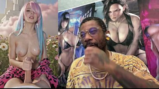 [Deepthroating Action, BWC Tight, Action AI Generated] Beautiful Tight Ebony Slim Slut Jerks Off BWC Tight Bald Native American Pussy Slutty Whore Makes Hard Twink Cock Cum