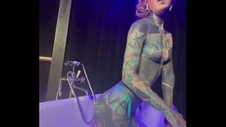 [Bathtub Latex Tease, Solo Girl, Transsexual] Bathtub Latex Tease Solo Undress